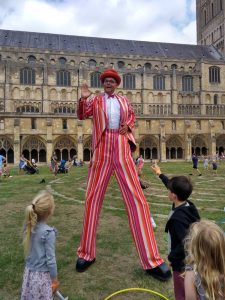 Stripey Stilts Norwich Cathedral 15th Aug 2018
