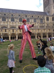 Stripey Stilts Norwich Cathedral 15th Aug 2018