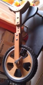 wooden unicycle